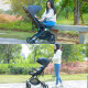 JUSANBABY Jushang baby stroller is lightweight and foldable, can sit and lie down, has a high landscape and is shock-absorbing, good for baby children, children's stroller, gentleman gray deluxe version