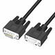 Huanglin RS232Com Puerto Serial Línea DB9 Línea de comunicación de conexión 485 Línea de señal 2492H Conexión directa masculina a femenina (negro 24awg) 10 metros