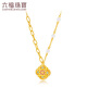 Liufu bijoux fuman héritage quatre chants d'or yun flower floom quatre xi perl colored artisan collace au prix l07g0001ds 6,84 grammes (y compris le coût de la main-d'œuvre 1 047 yuan)