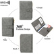 Yunya travel passport protective cover, anti-theft RFID passport ticket holder, multi-functional zipper, national defense scan card holder, gray