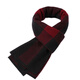 Ordos cashmere scarf men's winter plaid thickened Korean style knitted scarf birthday gift box dark gray