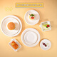 Babic disposable paper plate tableware cake plate barbecue plate Western food plate handmade art painting paper plate 10 inches 20 pieces