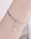 Yubo Workshop platinum bracelet for women Pt950 fashionable white gold and platinum anklet thin solid bracelet Pt950 platinum bracelet about 2.4g free certificate length 16+2