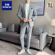 
ROMON (ROMON) light and casual small suit men's slim jacket handsome young people engagement dress men's British style suit men's suit black (suit/pants) / white shirt and black tie L (50)