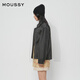 moussy 新品港风廓形皮衣飞行员夹克外套女028HAZ30-0201 020黑色 均码 00020/F