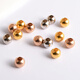 OINE 18k gold beads, bouncy beads, cat eye beads, laser beads, flash beads, pure small gold separator beads, transfer loose beads accessories, bright surface, 3mm medium thickness, 4 pieces - light beads - 18k gold