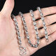 Fat Donglai's same platinum necklace men's pt999 new PT950 men's bag 999 silver men's plain chain is light and luxurious, pt210 leading melon seed chain, about 6mm55cm, weight about