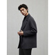 GXG Men's Short Solid Color Suit Short Wool Jacket Men 24 Winter New Arrival Gray 175/L