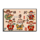 Yuan clan five-way God of Wealth digital oil painting DIY hand-painted fill coloring Sanfu Linmen cartoon acrylic decoration hanging painting ly4839 b40*50cm thick solid wood inner frame x DIY material