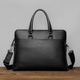 COW briefcase top layer cowhide large capacity handbag for men horizontal backpack C-8626 black 14-inch
