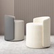 Tingshi master bedroom makeup stool light luxury makeup chair high-end medium-high round stool sitting stool dressing stool bedroom dressing table chair [upgrade rotation] off-white solid color backrest height * seat height * diameter