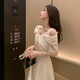 ROMON (ROMON) small fragrant style design dress 2025 summer new style women's texture high-end temperament spring and autumn exquisite off-shoulder skirt picture color S -95Jin [Jin equals 0.5 kg] below