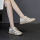 Xichuan 2024 new first-layer cowhide casual sports sandals for women summer hollow single shoes flat two-wear lazy shoes off-white 37