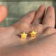 Vatican Old Phoenix Gold Store Style Star Earrings for Women 18K Gold 2024 New Sensitive Hypoallergenic Color Gold Earrings and Earrings A Pair of Star Earrings