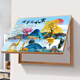 鲸派电表箱装饰画免打孔液压上掀式总开关强电箱壁画餐厅配电箱挂画 757-19 55*45(遮挡45*35)液压金框