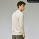 Dongbolini autumn and winter new men's shirt collar cardigan lazy casual pullover sweater off-white regular S 48