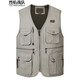 Flame Team Vest Men d'âge d'âge moyen d'âge moyen multi-poche Clip de cheval de pêche à l'âge moyen et coton 95 décontracté 95 avec gilet de doublure 105 Vie gillant blanc XL (poids recommandé 120-125 Jin [Jin est égal à 0,5 kg]))