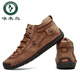 Zapatos para hombres de carpintería de carpintería 2024 Zapatos de algodón hechos a mano de otoño e invierno de cuero genuino al aire libre Suele de trabajo informal zapatos de cuero de desgaste, anti-congelado y cálido 9926 Negro 39