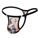 Men's self-masking underwear thong men's fat bear GAY sexy low-waisted sexy lace thong with fat plus orange S