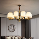 Suyin new Chinese style chandelier all copper living room lamp welcoming pine Zen Chinese style villa living room large chandelier restaurant lamp 9928 10 heads all copper material + free LED light source