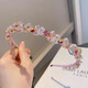 Diebar de diario de cristal Kamalen Diadema hecha a mano Cabello prensado Cabello de hada para la cabeza de cabeza de cabello Mujeres de alta gama 2025 Accesorios para el cabello Regalo de cumpleaños para mujeres con dientes blancos con dientes
