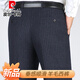 Pier Cardin Eisenfreie Wollhose Herren 2024 Herbst und Winter Dicke mittlere Altersklasse Casual Daddys offizielle Anzughose hellgraue Streifen 9885 [High-End-Wolle] 31 [2 Fuß 4 Taille]