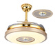 
An Dengbao invisible fan lights, electric fan lights, ceiling fan lights, modern and simple LED restaurant bedroom ceiling fan lights, 9923 42 inches + remote control + 36 three-color light change