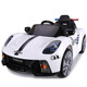 JHBEE children's police car electric car can be seated with four wheels with remote control off-road car swing kids car baby toy car police car [elegant white] self-driving + remote control