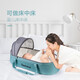 Danilove baby carrier portable out-and-out carrier bed baby bed-in-bed newborn car-mounted safety bassinet blue extended version + safety belt + mosquito net