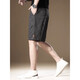 Romon high-end American casual shorts men's summer thin ice silk trendy brand loose sports mid-pants trendy straight-leg five-point pants 983 khaki XL