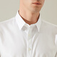 Youngor-Shirt-Männer [96% Baumwolle + elastischer DP kostenlos Eisen] Frühlings- und Sommergeschäft Casual Kurzärmel-Hemd leicht zu handhaben, das Werkzeug weiß 40