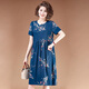 Wixuan kleine Mutter Baumwollseide kurzärmeliges Kleid mit mittleren Längen mittleren Alters mittleren Alters mittleren Rocks mittleren Alters und ältere Frauenkleidung 40 Jahre alt 50 Frauen Nr. 1 681 Inschrift XL [Vorschläge 95-115 Jin [Jin gleich 0,5 kg]] Alle Größe