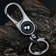 Pengjing porte-clés de voiture pour hommes simple personnalisé porte-clés d'affaires pendentif haut de gamme créatif taille en métal suspendu boucle anneau pendentif couleur chrome