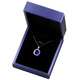 Ji Ge Square Cushion Sapphire Necklace Women's Tanzanite Pendant High Sensitivity Colored Jewelry Blue Jewelry 925 Silver Powder Melt