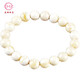 Flower porridge original ore Russian material white wax bracelet porcelain white bone china gold porcelain white demon flower single circle round bead old shape finger twist 572# Russian material 6mm porcelain white wax bracelet original ore Russian material white wax gold porcelain white white flower bracelet