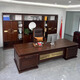 Ningqiu Luoge (NICHLORT) new Chinese style executive desk and chairs office boss president chairman ebony wood golden sandalwood solid wood file bookcase bookcase golden sandalwood