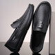Dick Lane Dick Lane Light Luxury Bean Zapatos para hombres 2025 String and Summer Hollow Nuevo estilo para hombres Ligero suave zapatos de cuero plano para hombres 5008 Negro (hueco) 41