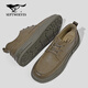 Septwolves men's shoes winter 2025 new casual leather shoes men's cowhide breathable soft sole business casual shoes commuting to work leather shoes khaki 40