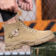 
Jiuzhou War Wolf High-top Labor Protection Shoes Men's Anti-Smash Anti-Puncture Anti-Scald Welding Boots Anti-Slip Anti-Wear Autumn and Winter Work Shoes 698 Khaki [Reverse Fleece Cowhide] Steel Toe 41
