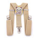 CLCEY children's trousers suspender clip boy toddler suspender clip trouser belt baby non-slip suspender belt fixed clip girls fashion beige yellow bear