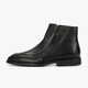 Walker Shop Martin Boots Men [High Top British Style] Spring Chelsea Boots Short Boots Fashion Leather Shoes Mid Top Boots Black 38