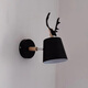 Yilin Nordic Simple Desk Wall Lamp Bedroom Bedside Lamp Living Room Corridor Wall Lamp Macaron Personalized Creative Deer Head Lamp Black No Bulb Self-Prepared