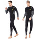 ZCCO wetsuit men's thickened warm snorkeling one-piece long-sleeved jellyfish suit anti-cold winter swimming wetsuit new 3MM black gray M