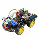 CreateBlock -Programmierroboter Intelligentes Auto C51 Microcontroller Kit WiFi Video Überwachungsgeschwindigkeitsmessung Tracking Barriere Fernbedienungssteuerung Bluetooth 10A Auto Ein Paket Infrarot Tracking Verteilte Teile