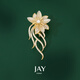 Jay flower brooch, high-end female corsage, suit accessories, birthday gift for mother, mother-in-law, elders