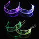 Mosaic sunglasses, led sci-fi luminous glasses, birthday internet celebrity, future technology glasses, disco glasses, luminous glasses, night vision, sci-fi high configuration + colorful mode + 1 pair of batteries