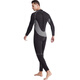 TKHE thickened wetsuit for men and women, one-piece warm wetsuit, breathable surfing swimsuit, quick-drying jellyfish suit, cold wet suit, 3mm black and gray one-piece L 60-70 kg