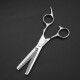 Tanizaki hair clipper professional hair cutting scissors thinning bangs double tooth scissors hairdresser's special tool #flat screw flat scissors + tooth scissors