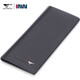 SEPTWOLVES wallet men's long ultra-thin leather wallet zipper birthday gift high-end practical top leather wallet daddy ultra-thin black zipper 3A3071031-01