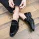Katile Crocodile Winter Style Coreano Corea Toe Cuero zapatos para hombres Zapatos de hombres casuales de moda británica para estilistas de negocios Doudou zapatos para hombres un pie 6191 Black 40 zapatos deportivos Tamaño